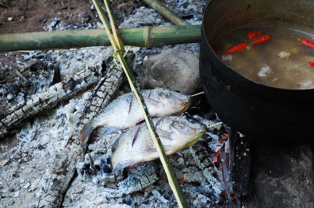Koken in 't wild in Noord-Laos